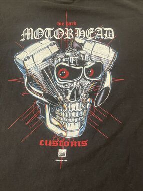 Vintage 2000 Iron Core Die Hard Motorhead Customs XL Motorcycle Shirt VTG